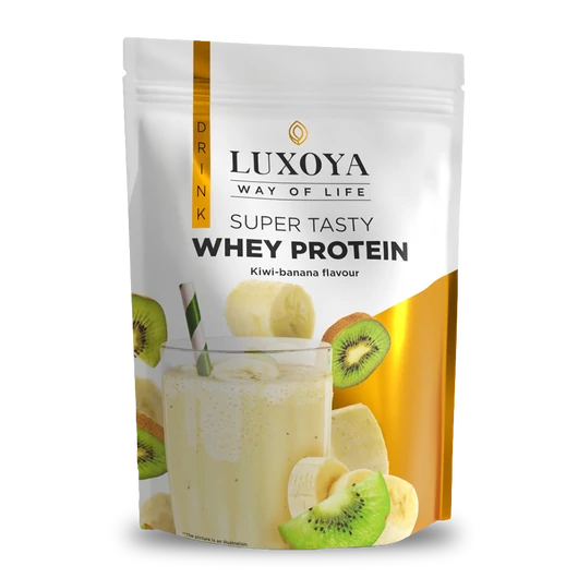 Luxoya Whey Protein - Tejsavó fehérje italpor 450g DOY - Kiwi-Banán ízű