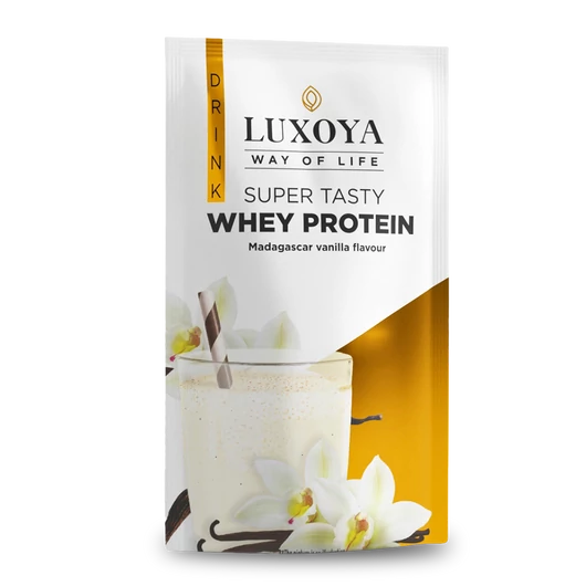 Luxoya Whey Protein - Tejsavó fehérje italpor 30g - Madagaszkári vanília ízű